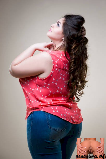 plus photo ass woman studio overweight female casual ass adult clothes body beige fat background