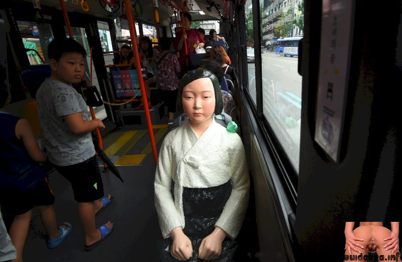 during korea boy through august slave south bus former symbolizing horror wwii teenage slaves looks buses