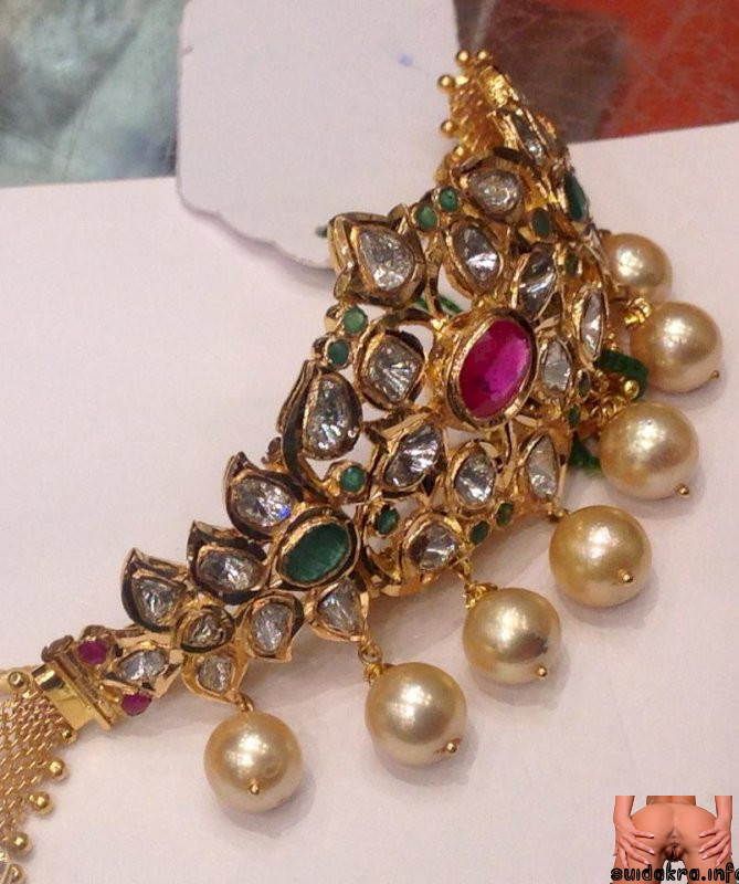 sea south diamond gold choker check antique uncut pearl studded