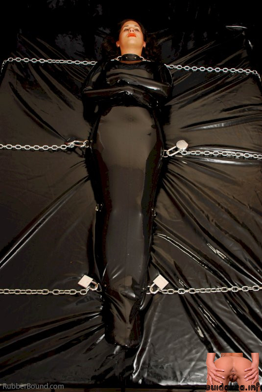 teen marina rubber and latex bondage gag rubber