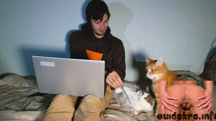 sitting laptop men licking girls pussies cat licking