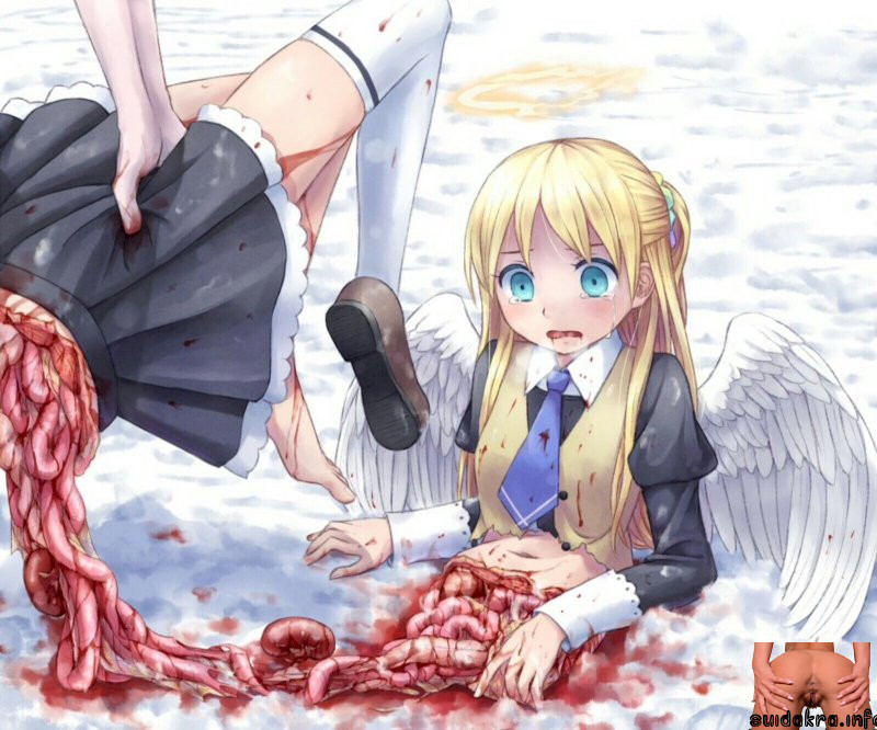 anime half cut blood guts guro angel intestines bloody pussy ripped