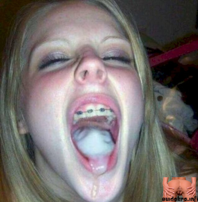 mouth braces teen blonde braces swallow swallow namethatporn