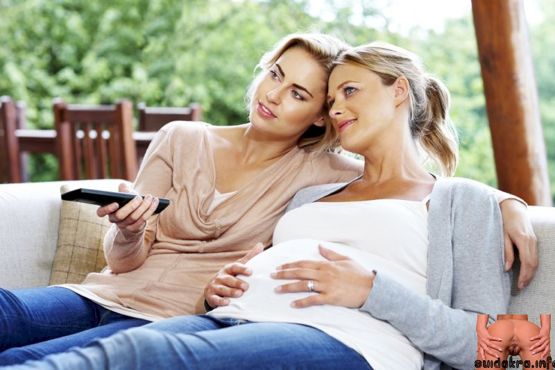 friend istock surrogacy pregnant watching rancho couple lesbian same